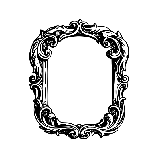Baroque Frame. illustration