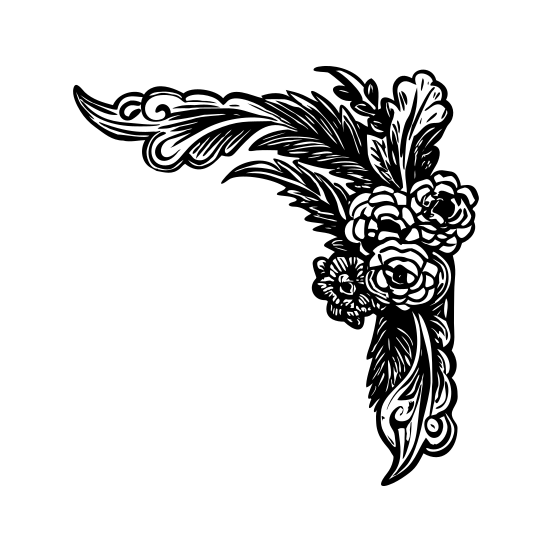 Floral Corner. illustration