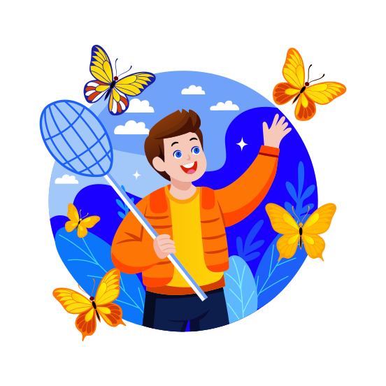 Catching Butterflies illustration