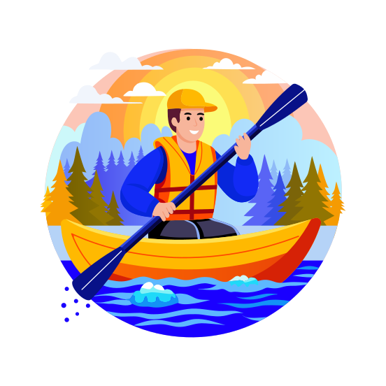 Paddling illustration