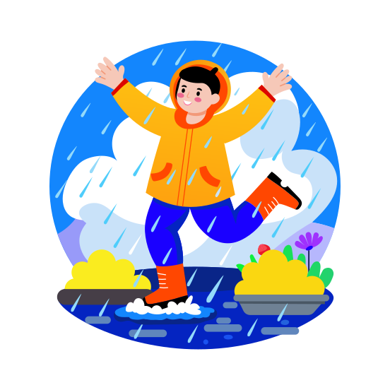 Raining illustration