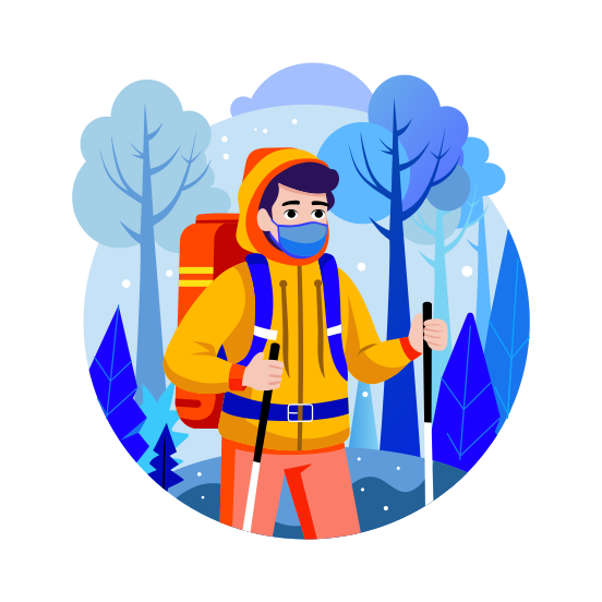 Trekking illustration