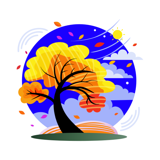 Wind Blowing illustration