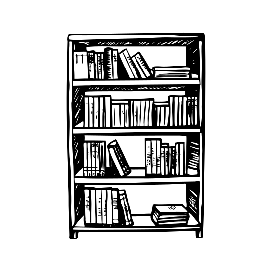 Bookshelf illustration
