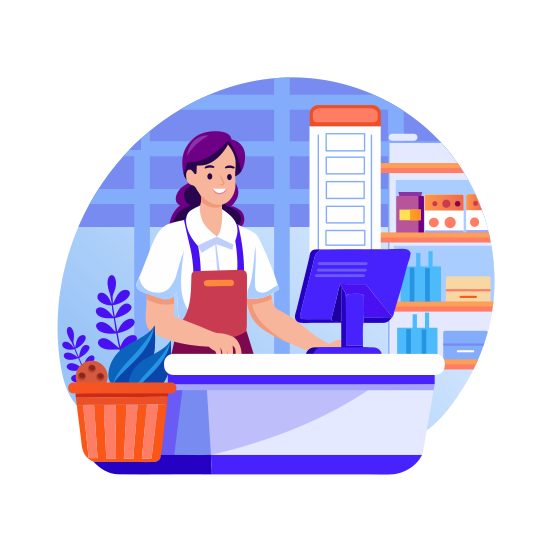 Cashier illustration
