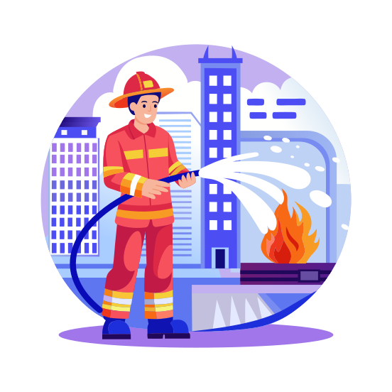 Firefighter illustration