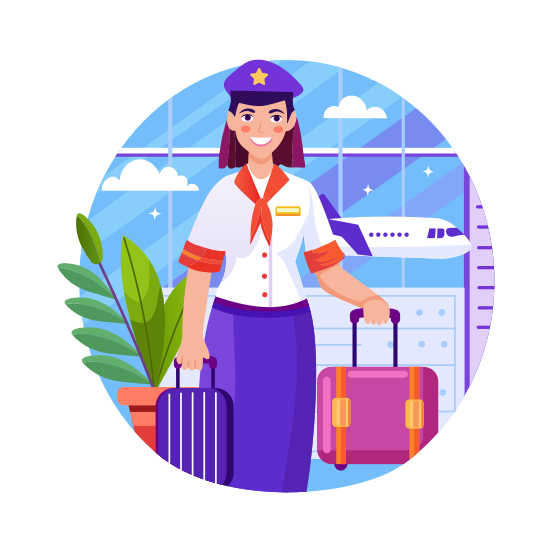 Flight Attendant illustration
