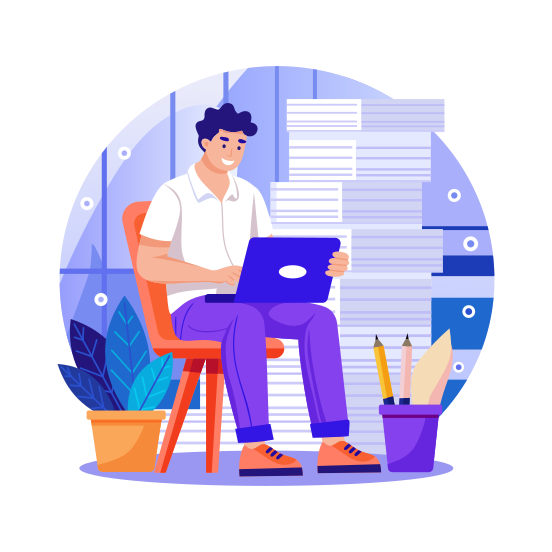 Freelance Worker illustration