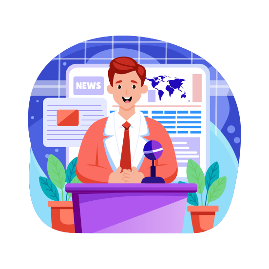 News Anchor illustration