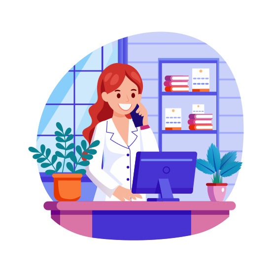 Receptionist illustration