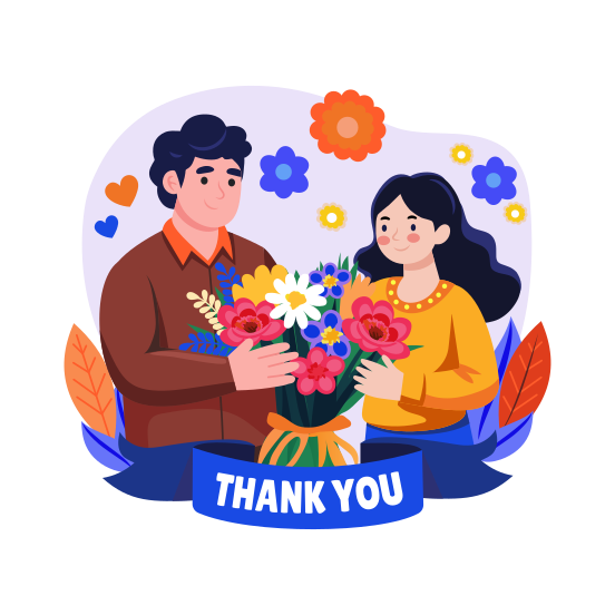 Giving Bouquet illustration