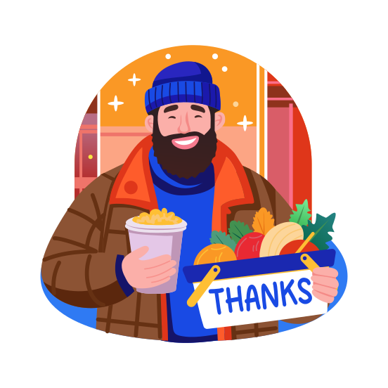 Thankful Volunteer illustration