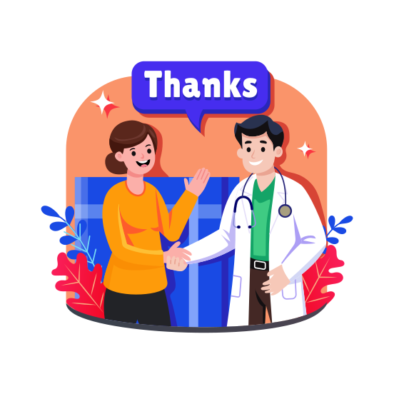 Thanking Doctor illustration