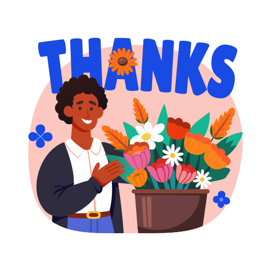 Thanks Flowers illustration