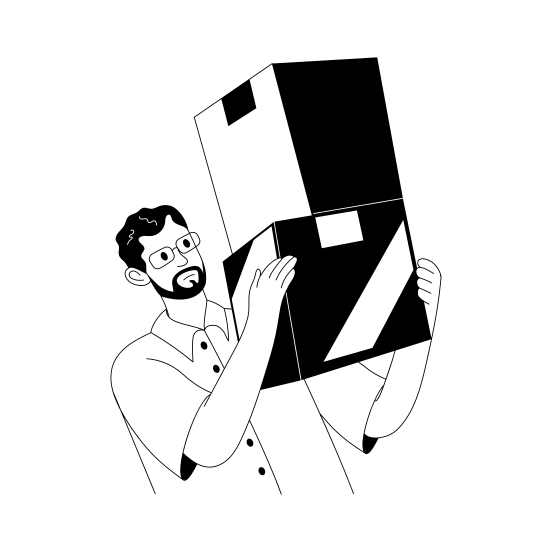 Carrying Boxes illustration