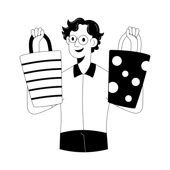 Choosing Bag illustration