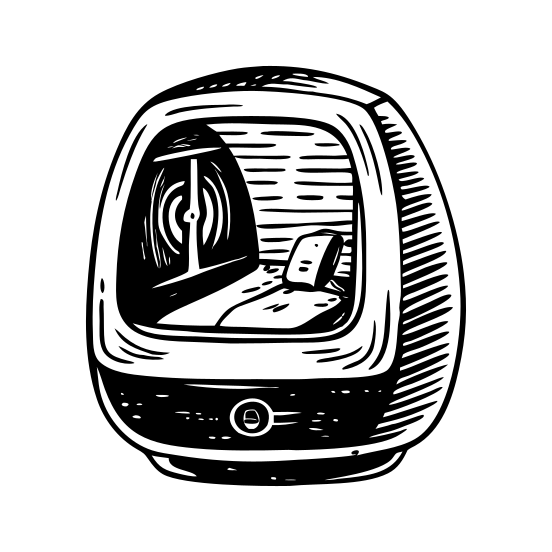 Sleeping Pod illustration