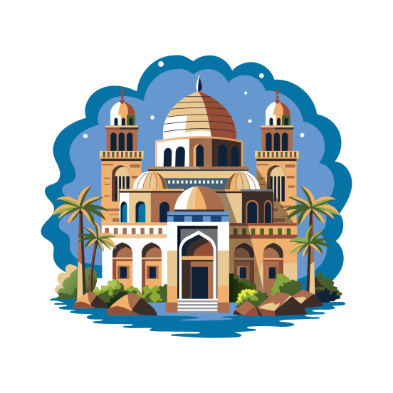 Egypt Mosque illustration