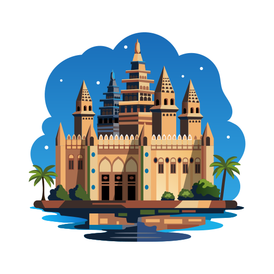 Mali Mosque illustration