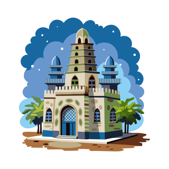 Modern Masjid illustration