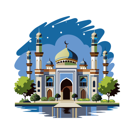 Sacred Mosque illustration