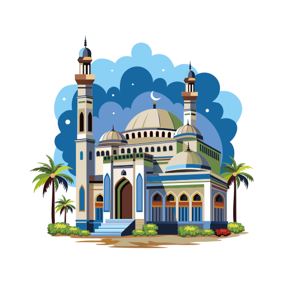 Traditional Masjid illustration
