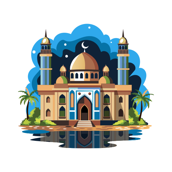 Traditional Mosque illustration