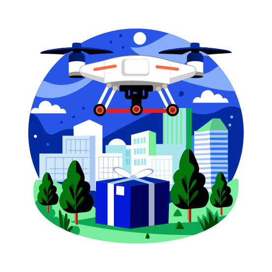Drone Delivery illustration