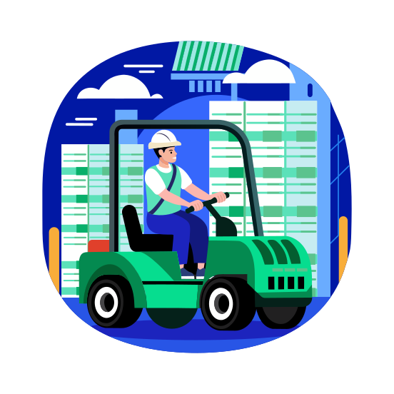 Forklift Driving illustration