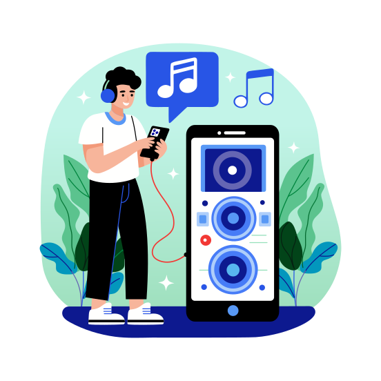 Listening Music illustration