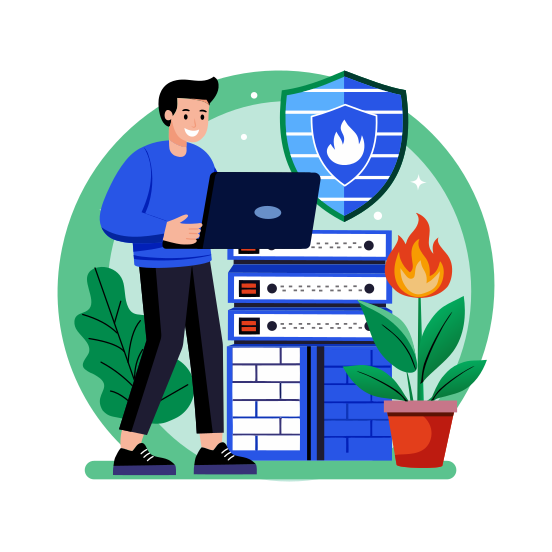 Security Firewall illustration