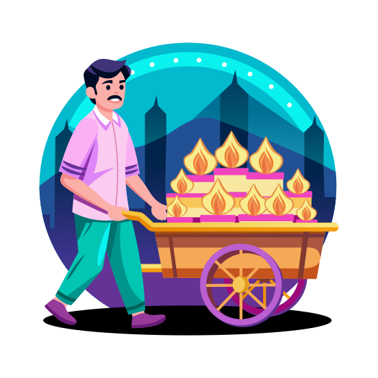 Cart Vendor illustration