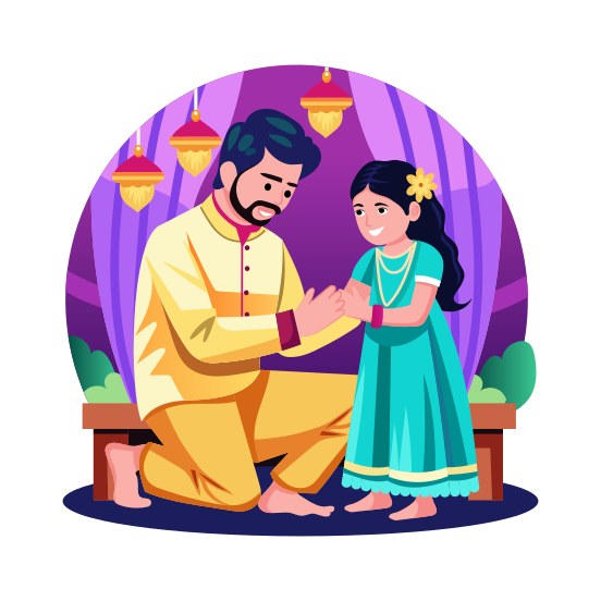 Diwali Costume illustration