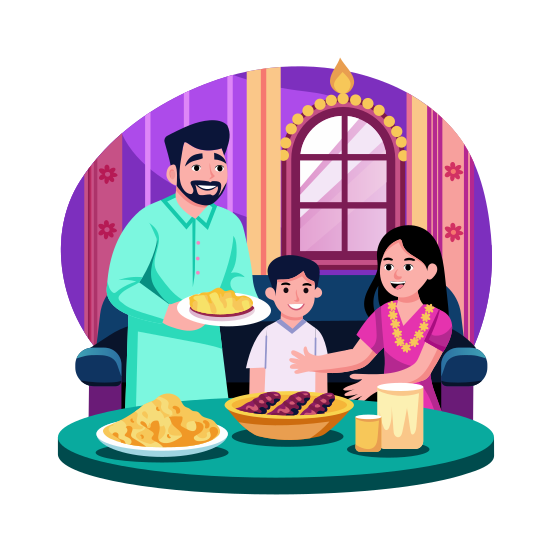 Diwali Feast illustration