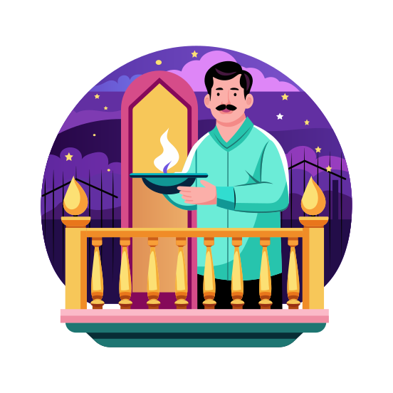 Diwali Lamp illustration