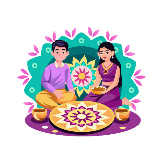 Diwali Rangoli illustration