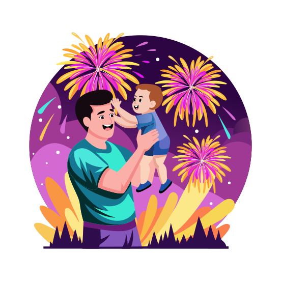 Fireworks illustration