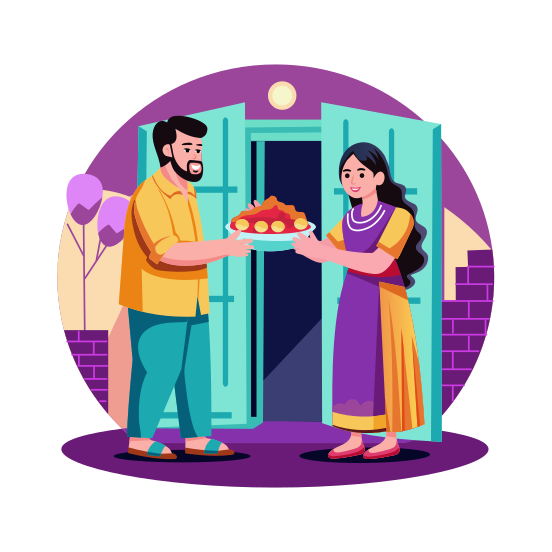 Giving Food illustration