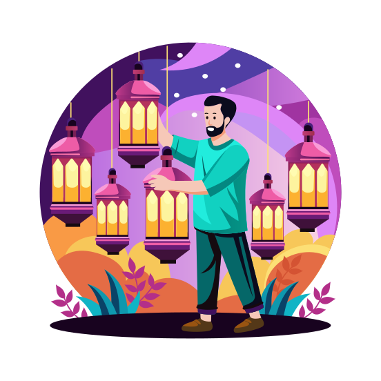 Hanging Lanterns illustration