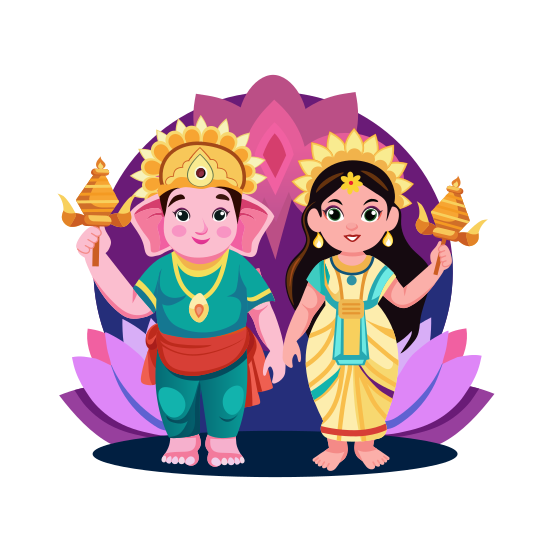 Hindu Deities illustration