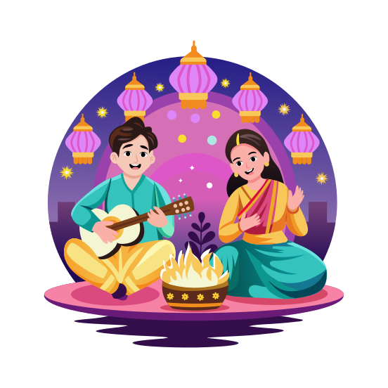 Playing Music illustration