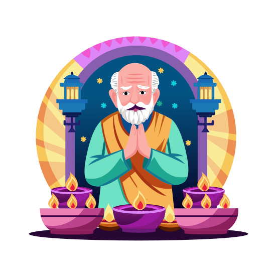 Praying illustration