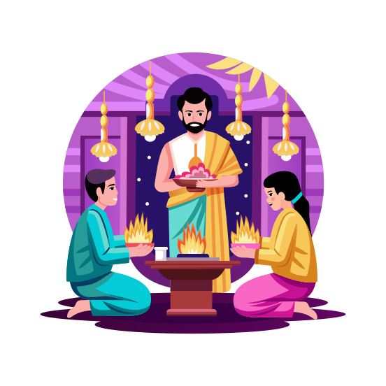 Puja Ceremony illustration