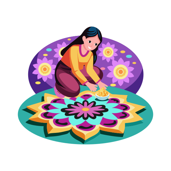 Rangoli illustration