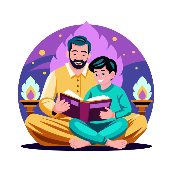 Reading Book illustration