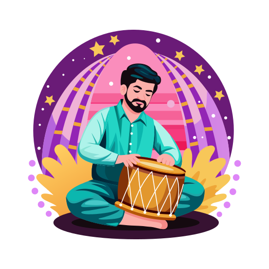 Traditional Drum illustration