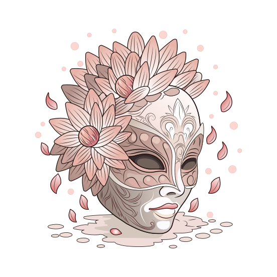 Floral Mask illustration