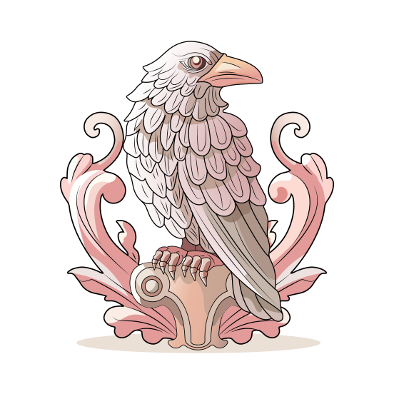Scary Raven illustration
