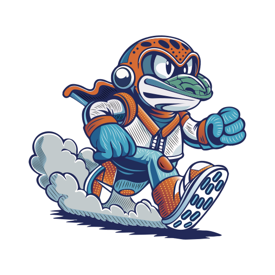 Running Toad illustration