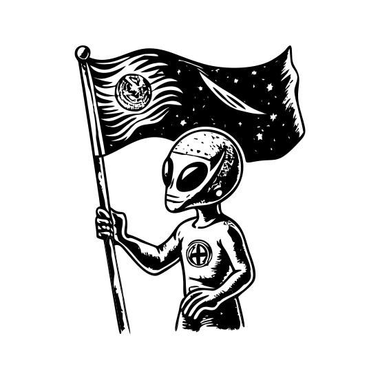 Alien Flag illustration